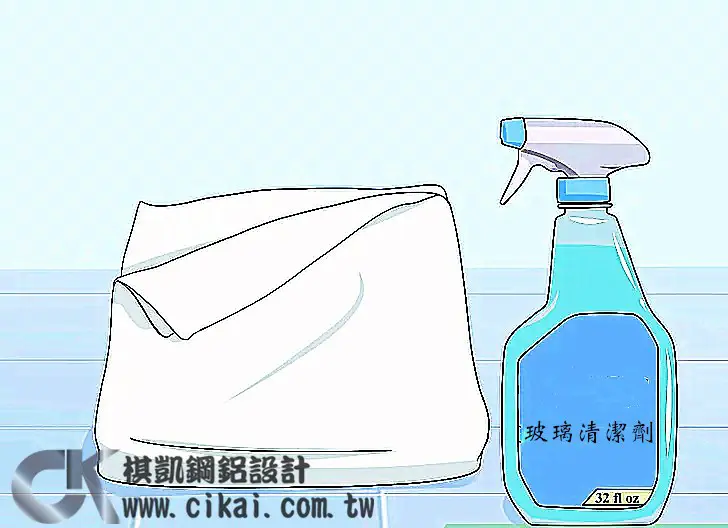 棋凱鋼鋁-玻璃清潔-廚房玻璃門窗