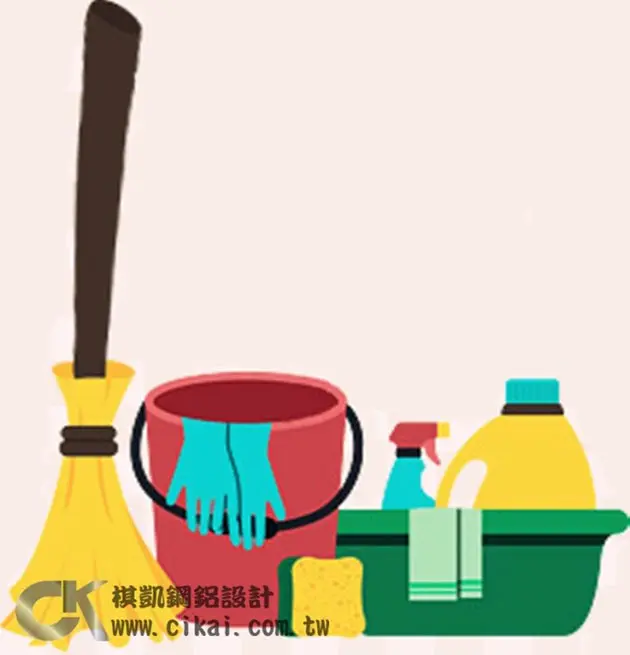 棋凱鋼鋁-鋁門窗清潔-五金配件