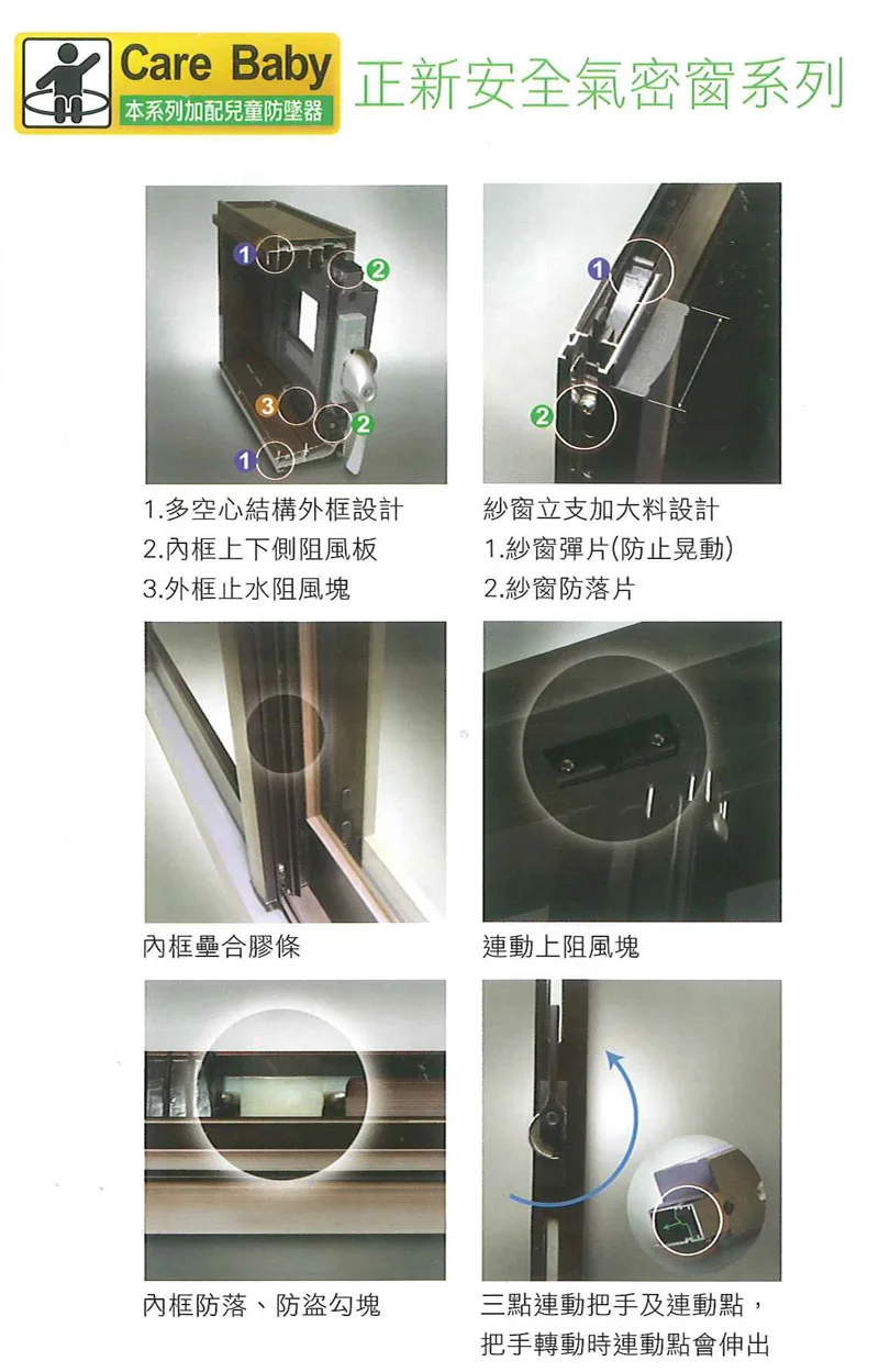 棋凱鋼鋁-正新隔音窗-PL-192/892加壓連動氣密橫拉窗