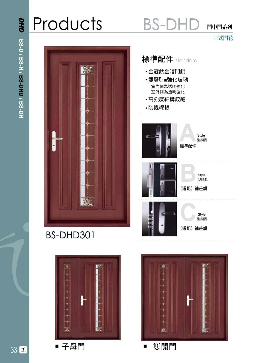 棋凱鋼鋁-丹頂鶴玄關門-BS系列