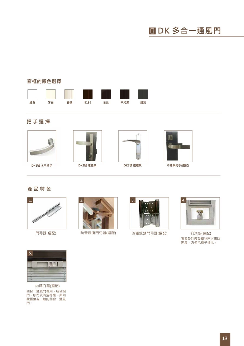 棋凱鋼鋁-DK時尚精品窗-DK多合一通風門
