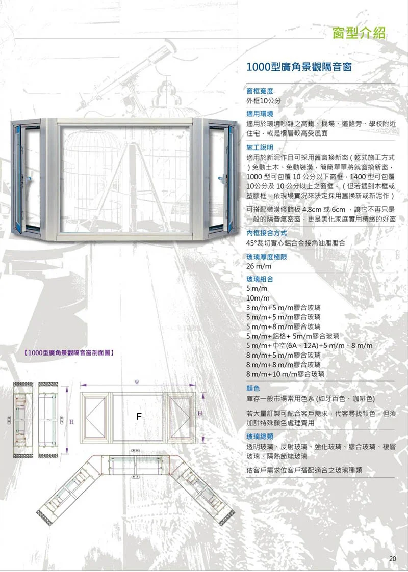 棋凱鋼鋁-百德隔音門窗-百德推射窗