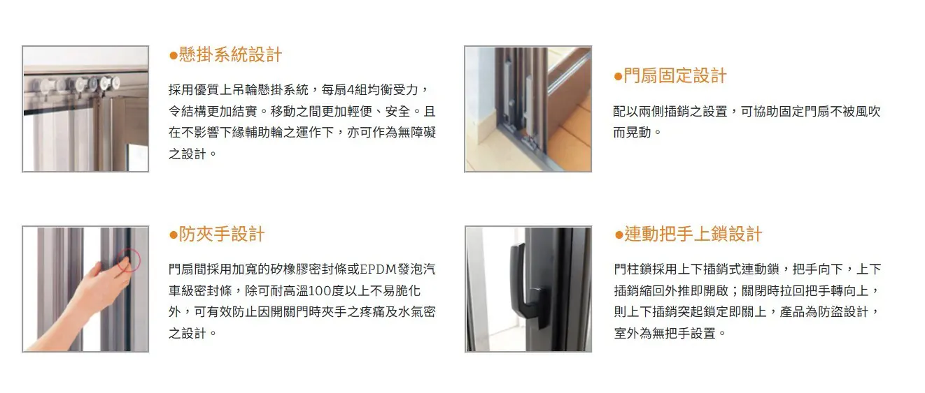 棋凱鋼鋁-梅花鋁門窗-TSK208日系摺疊門
