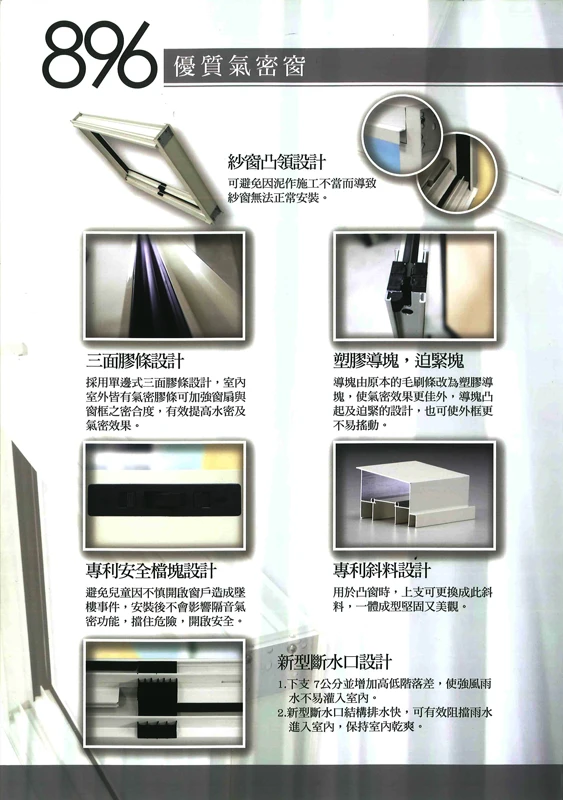 棋凱鋼鋁-大和賞氣密窗-896優質氣密窗