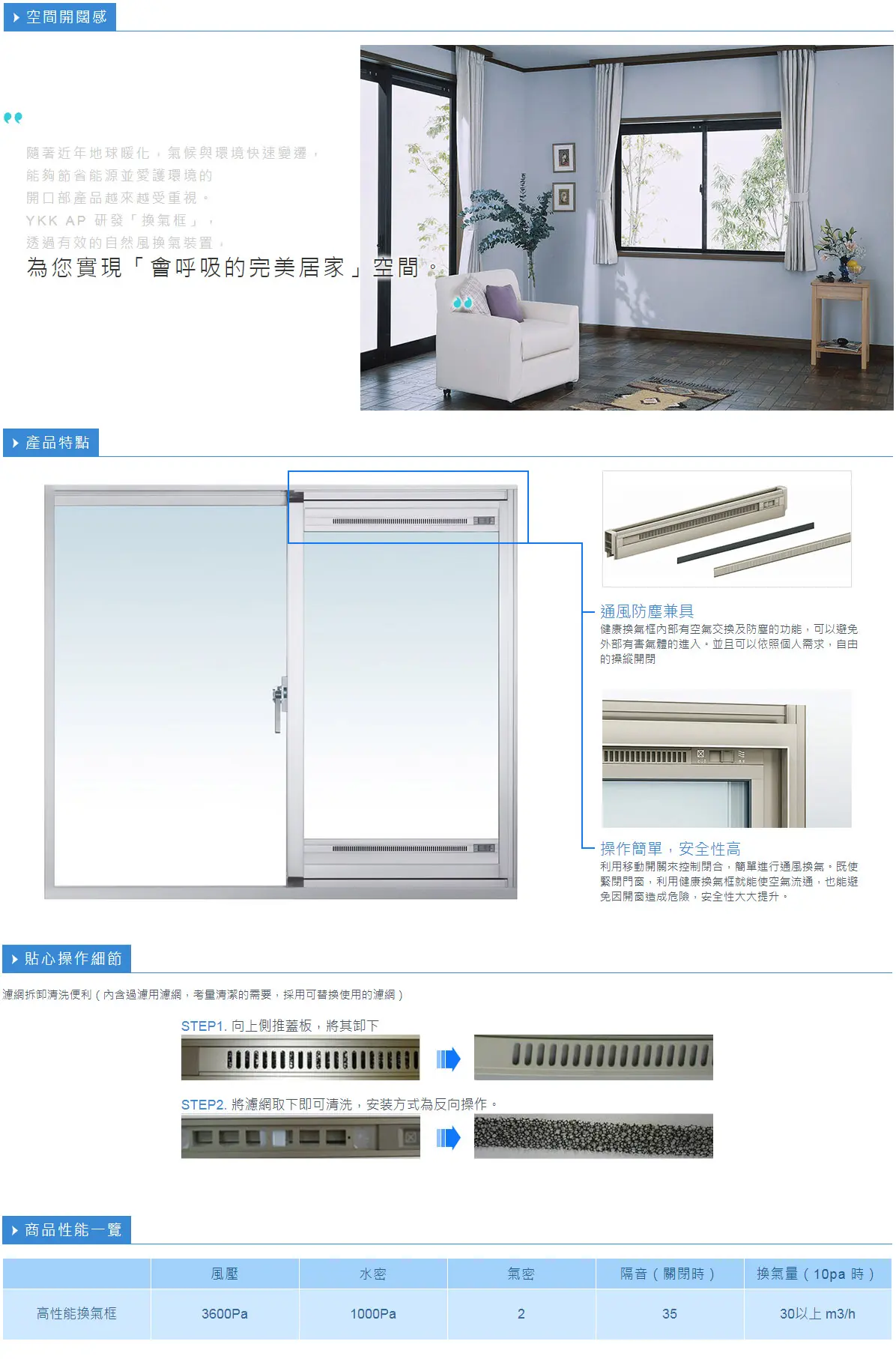 棋凱鋼鋁-YKK AP-換氣框/換氣窗