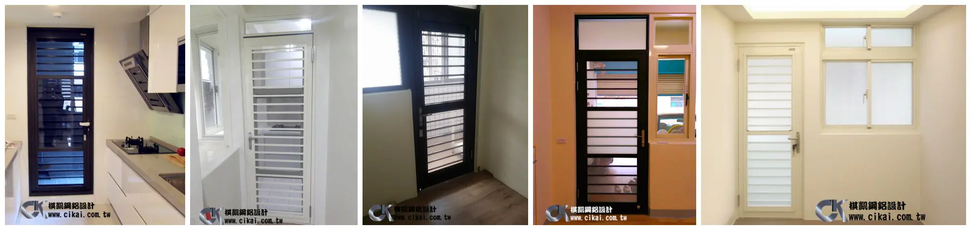 棋凱鋼鋁-三合一通風門實照