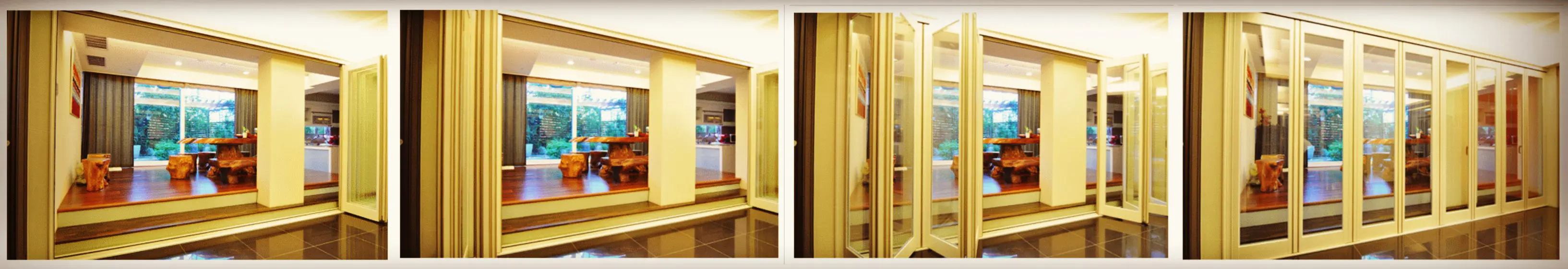 棋凱鋼鋁-精緻店面門-橫拉摺疊門窗